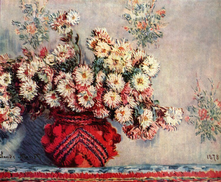 Canvastavla Chrysanthemums, 1878