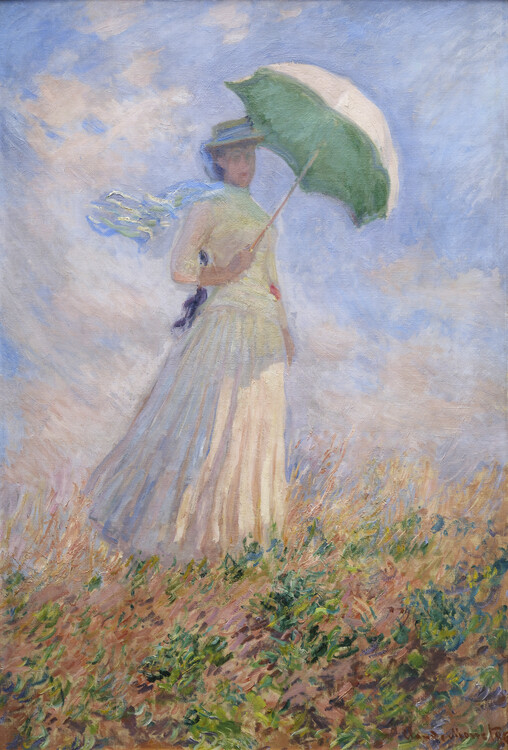 Canvas Print Woman with a Parasol turned to the Right, 1886