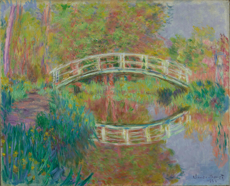 Levně Plakát, Obraz - Bridge in Monet's Garden, 1895-96, Claude Monet, 40 × 30 cm