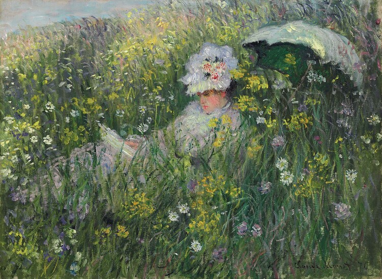 Plakat Camille Reading in a Meadow