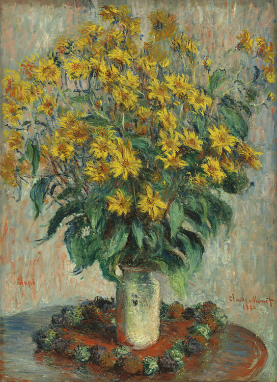 Tablou pe pânză Jerusalem Artichoke Flowers (1880)