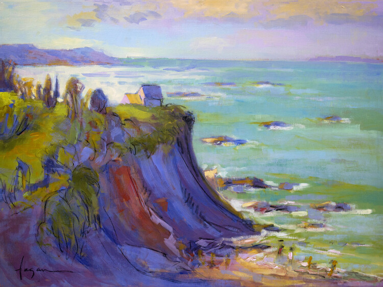 Tableau sur toile Colorful cliff