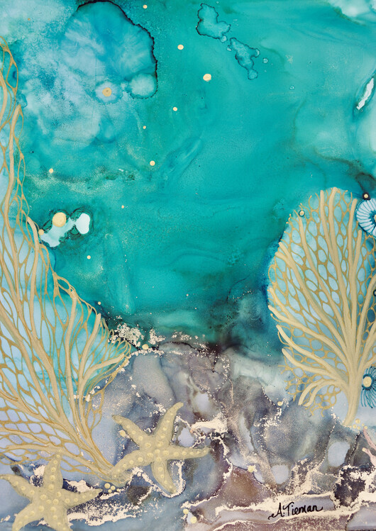 Levně Plakát, Obraz - Turquoise Waters No2, Amy Tieman, 30 × 40 cm