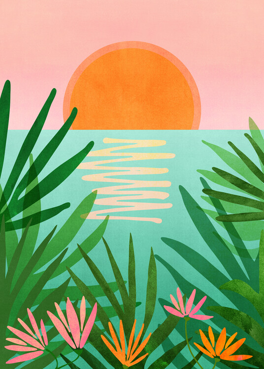 Levně Plakát, Obraz - Tropical View, Kristian Gallagher, 30 × 40 cm