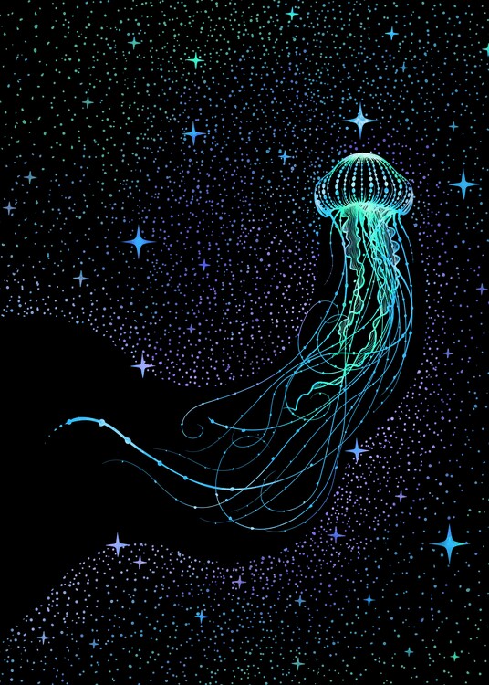 Poster Starry Jellyfish