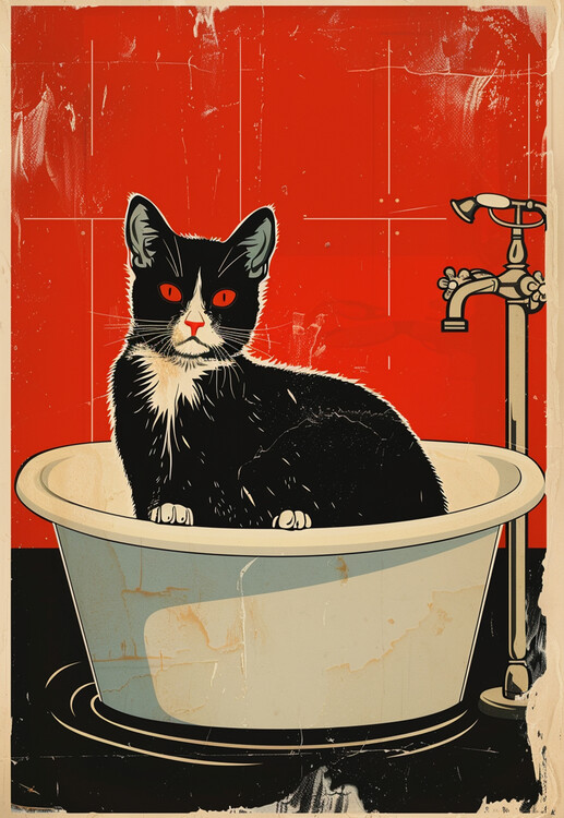 Poster artistic cat poster