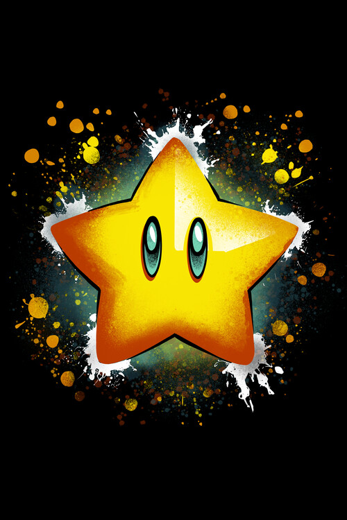 Bild auf Leinwand Splatter Star