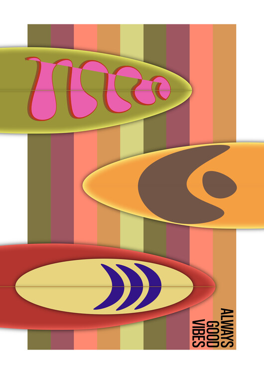 Canvas Print Always Good Vibes Orange