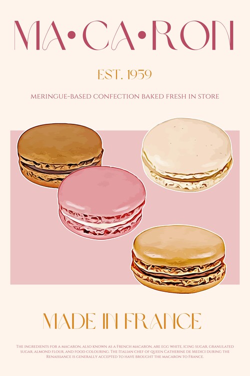 Poster Macaron Print