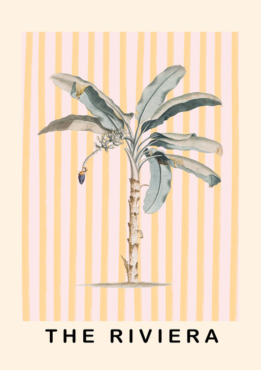 Levně Plakát, Obraz - Pink and Yellow Palm Tree, Grace Digital Art Co, 30 × 40 cm