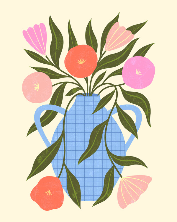 Poster Wavy Flowers inVase