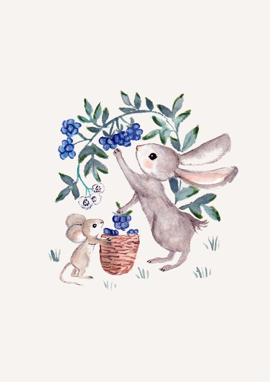 Poster Blackberry harvest