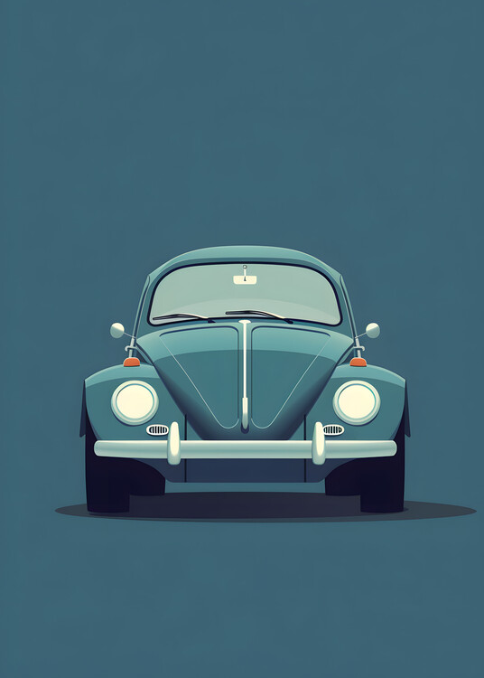 Poster Retro Car Vintage, illustration style
