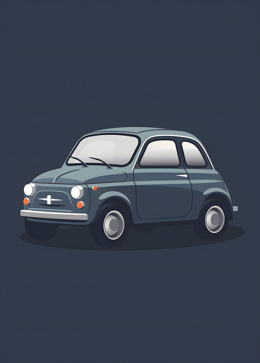 Poster Retro Car Vintage, illustration style