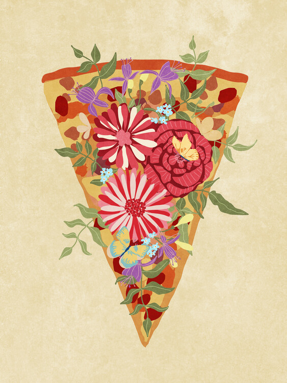 Poster Slice of flower pizza