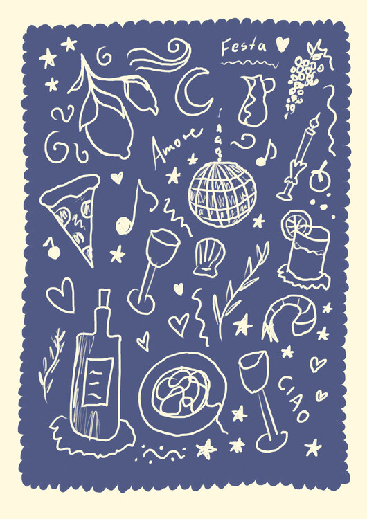 Poster Italienisches Fest Up