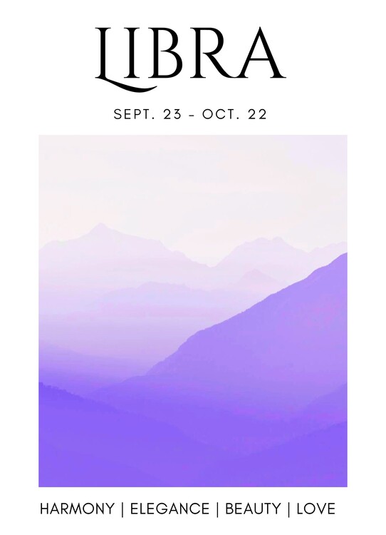 Плакат Libra | Star sign print