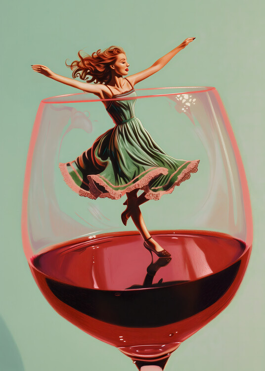 Canvas Print Wine Dance