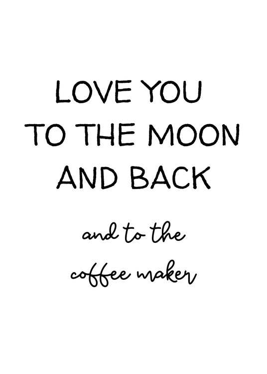 Poster Love you to the moon and back | Couples poster
