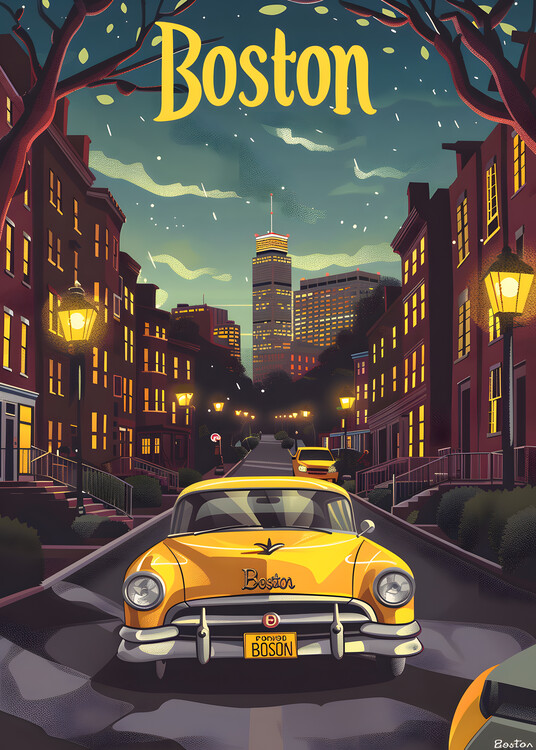 Poster Buston Exploring the Globe: Vintage-Style Travel Posters