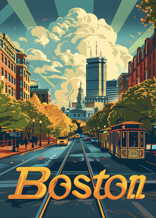 Poster Buston Exploring the Globe: Vintage-Style Travel Posters
