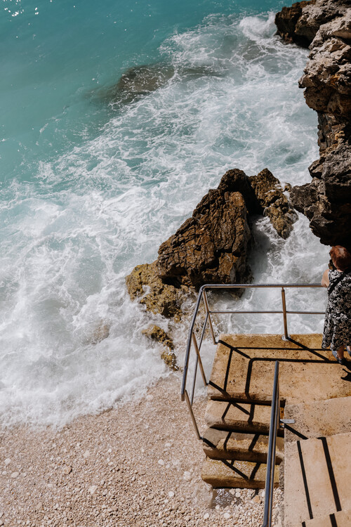 Poster morze, piękny krajobraz, widok na plaże, fale, ocean