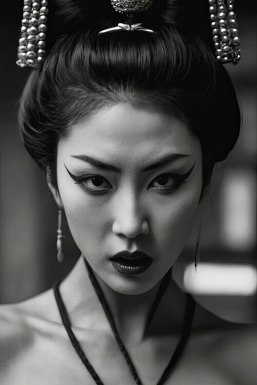Poster Sensual look of a geisha woman