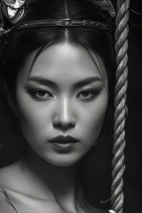 Poster Portrait of a geisha woman