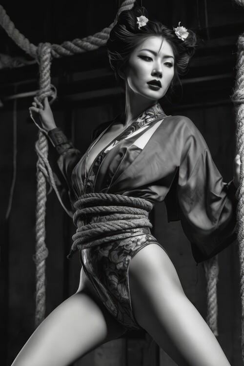 Poster fashion geisha woman