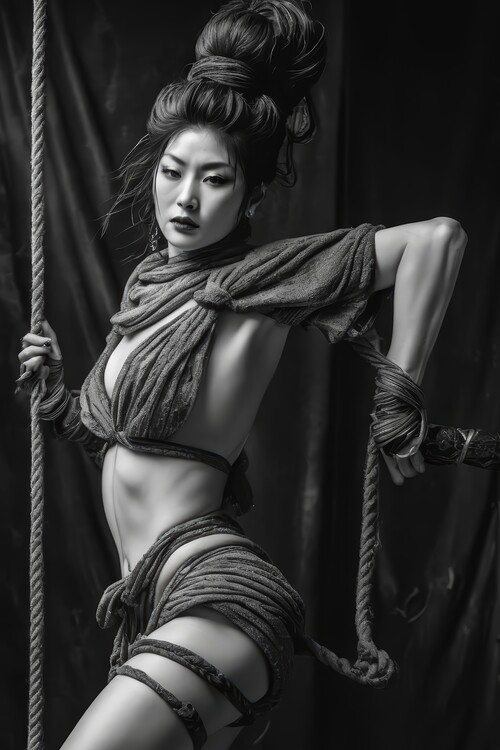 Poster glamour geisha woman