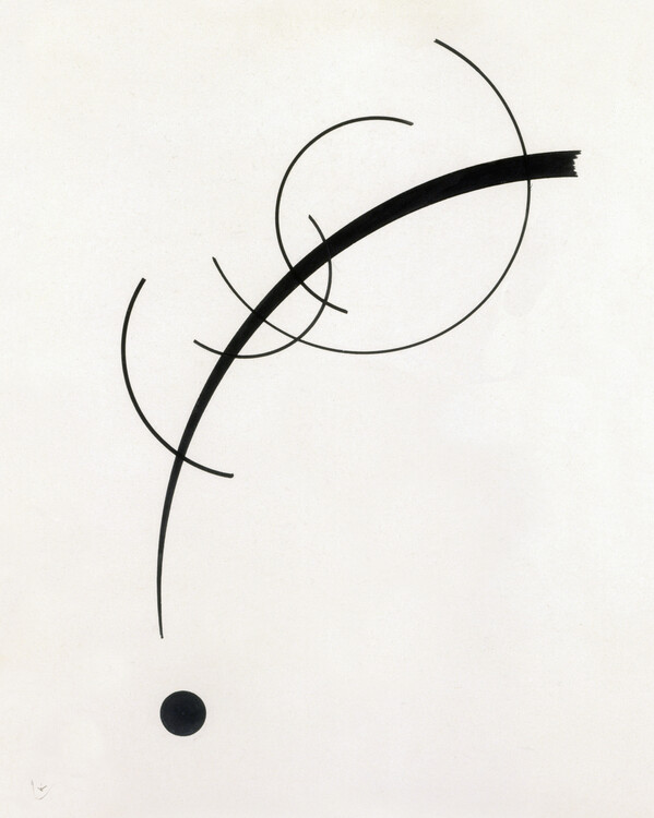 Canvas Print Free Curve to the Point: Accompanying Sound of Geometric Curves (1925)