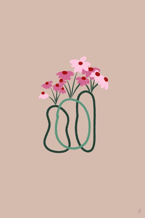 Poster Flowers in vase No.1