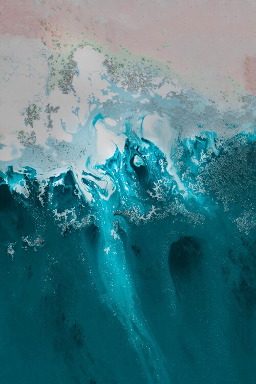Plakat Teal Beach Wall Art, Aqua Ocean Print, Beach House Print