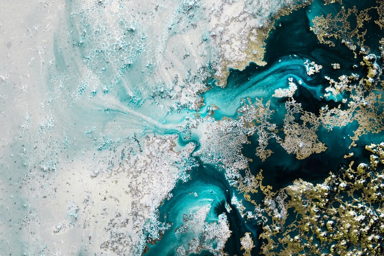 Poster Turquoise Artwork, For Ocean Lovers, Great Barrier Reef