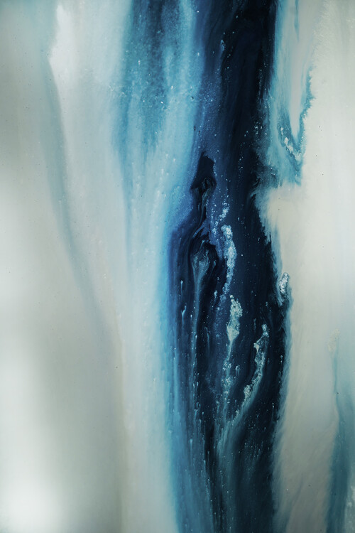 Poster Deep Ocean, Blue Artwork, Minimalist Art, Contemporary Canva