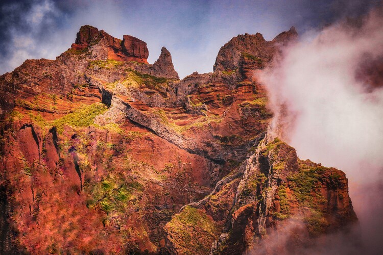 Poster Berglandschaft auf Madeira Portugal Pico do arieiro