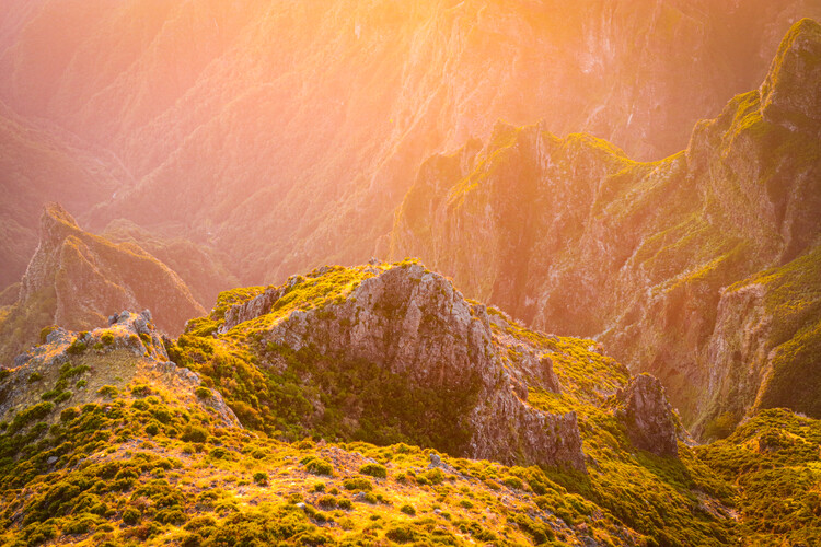 Poster Berglandschaft auf Madeira Portugal Pico do arieiro