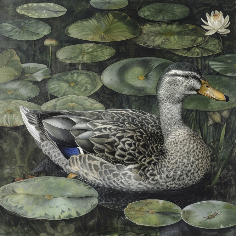 Canvas-taulu The Mallard Duck Wife