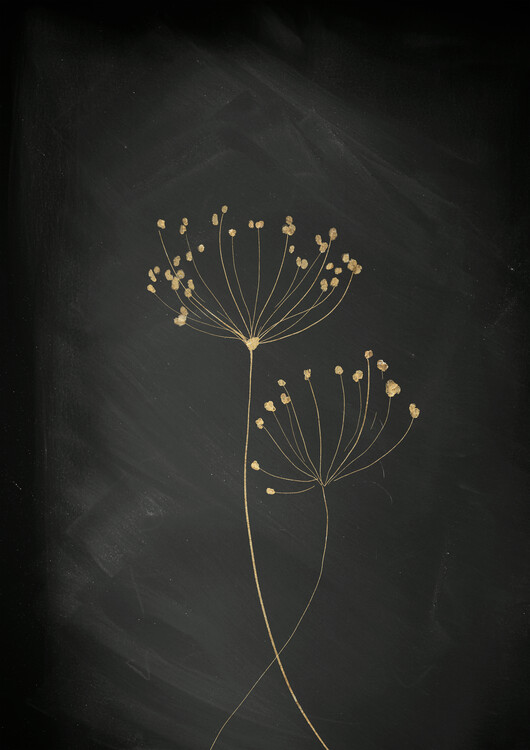 Poster Black Gold Botanical No 2