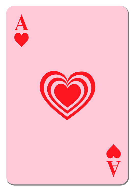 Poster Pink Heart Ace Card