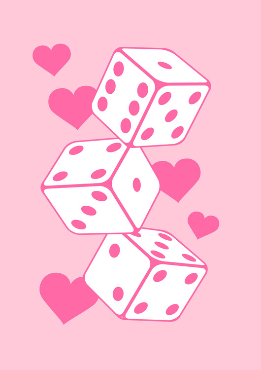 Плакат Pink Dice
