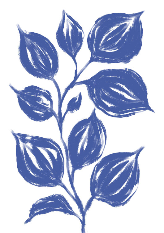 Poster Blue Leaves