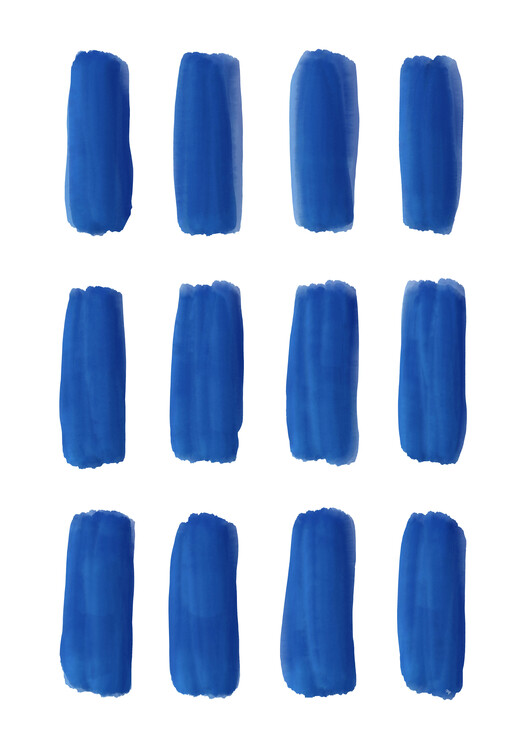 Poster Blue Paint Strokes