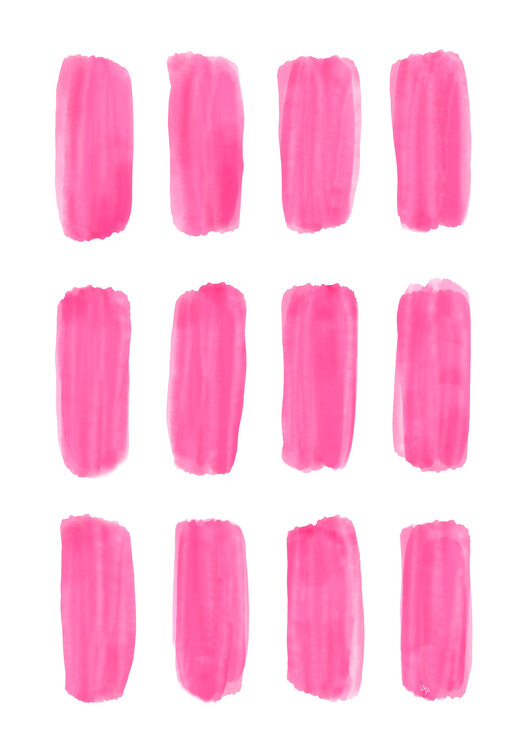 Poster Pink Paint Strokes