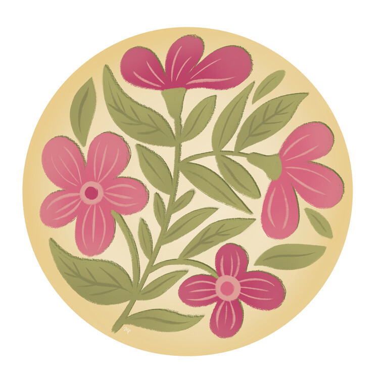 Poster Circle Flowers