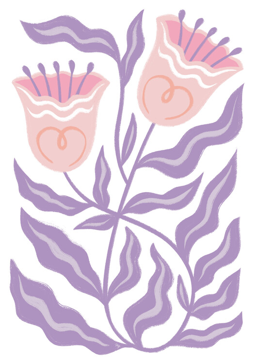 Poster Purple Tulips
