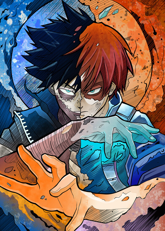 Canvas Print dabi vs todoroki