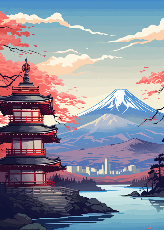 Plakát Japanese Scenery Art