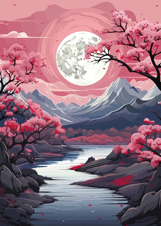 Plakát Japanese Scenery Art