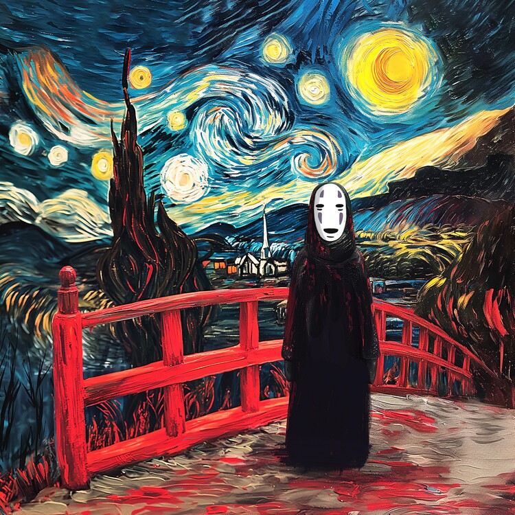 Poster Kaonashi Van Gogh